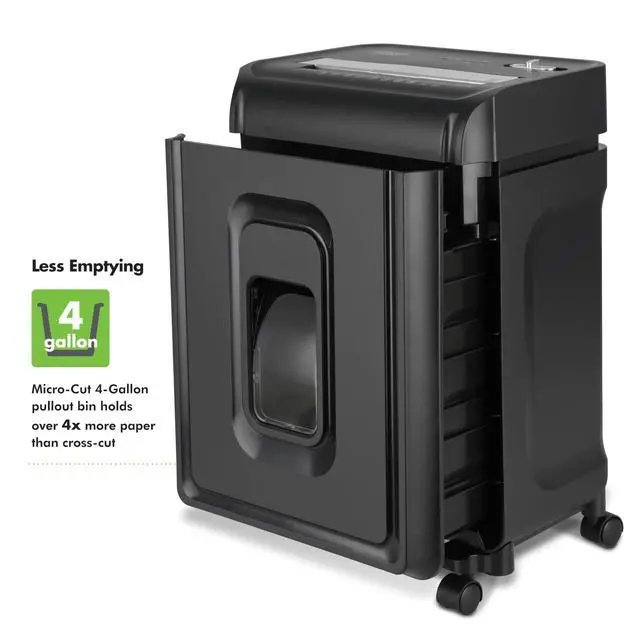Alt view image 4 of 7 - AU830MA High-Security 8-Sheet Micro-Cut Paper and Credit Card Shredder/ 20 Minutes/Security Level P-5