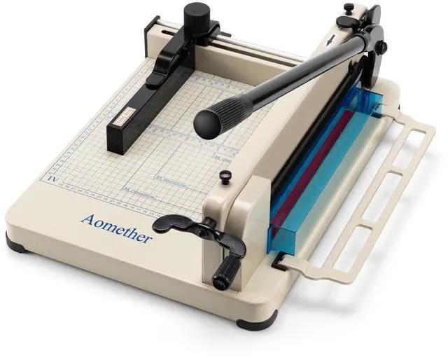 Main image of 12" Heavy Duty Guillotine Paper Cutter - 400 Sheet Precision Cutting, Safety Lock Blade & Rapid Stack Processing for Office/School, Solid Steel Construction