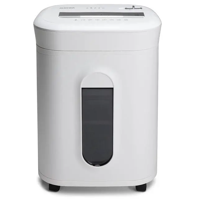 Alt view image 2 of 7 - AU1060MA Professional Grade 10-Sheet High Security Micro-Cut Paper and Credit Card Shredder/ 60 Minutes/Security Level P-5, White, AU1060MA 10-Sheet High Security Microcut