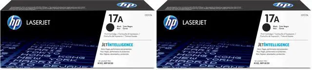 Main image of 17A Black Toner Cartridge | Works LaserJet Pro M102 Series,LaserJet Pro MFP M130 Series | CF217A,(Pack of 2)