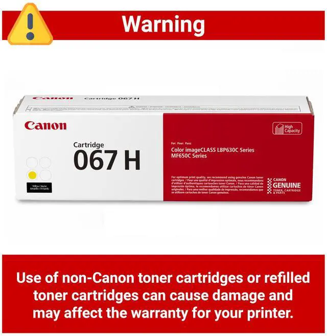 Alt view image 4 of 6 - Genuine 067 Yellow Toner Cartridge High Capacity Compatible with LBP633Cdw, LBP632Cdw, MF652Cdw, MF653Cdw, MF654Cdw, MF656Cdw