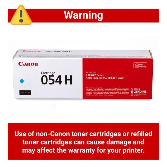 Alt view image 4 of 6 - Genuine 054 Cyan Toner Cartridge High Capacity Compatible with LBP622Cdw, LBP623Cdw, MF641Cdw, MF642Cdw, MF644Cdw