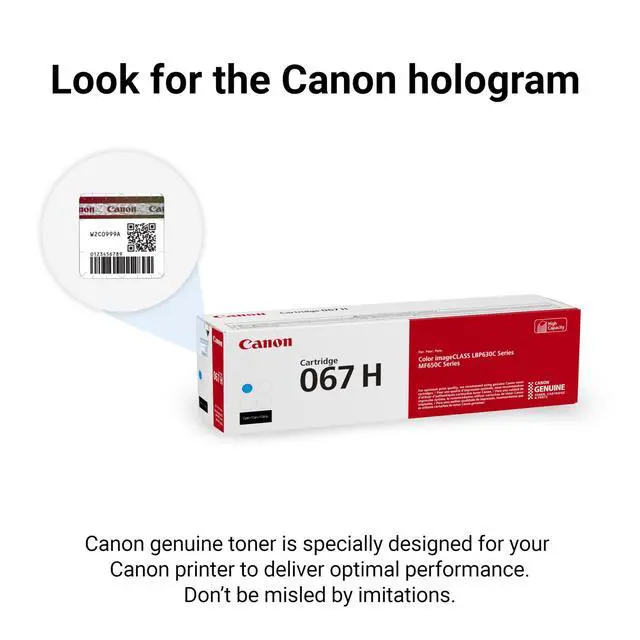 Alt view image 5 of 6 - Genuine 067 Cyan Toner Cartridge High Capacity Compatible with LBP633Cdw, LBP632Cdw, MF652Cdw, MF653Cdw, MF654Cdw, MF656Cdw