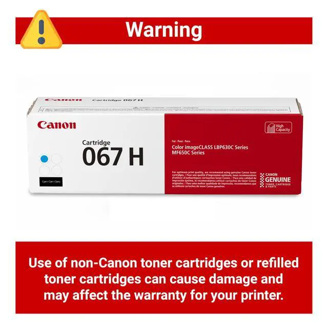 Alt view image 4 of 6 - Genuine 067 Cyan Toner Cartridge High Capacity Compatible with LBP633Cdw, LBP632Cdw, MF652Cdw, MF653Cdw, MF654Cdw, MF656Cdw