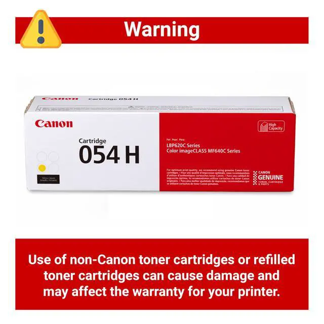 Alt view image 4 of 6 - Genuine 054 Yellow Toner Cartridge High Capacity Compatible with LBP622Cdw, LBP623Cdw, MF641Cdw, MF642Cdw, MF644Cdw