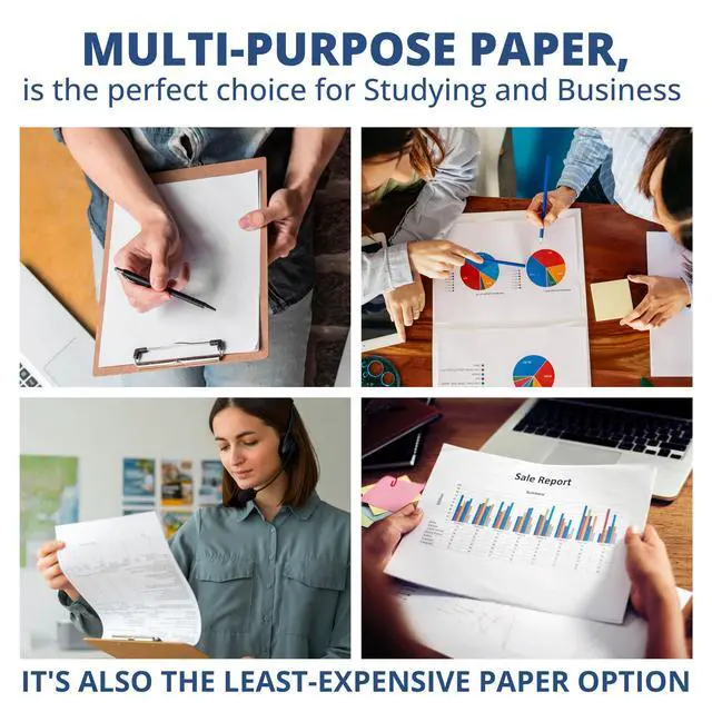 Alt view image 6 of 7 - 80 Ct. Multipurpose Paper 8.5 X 11 Inch, Pack Of 50, Bright White Paper, Office Supplies, Copy Printer Paper