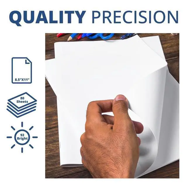 Alt view image 7 of 7 - 80 Ct. Multipurpose Paper 8.5 X 11 Inch, Pack Of 50, Bright White Paper, Office Supplies, Copy Printer Paper