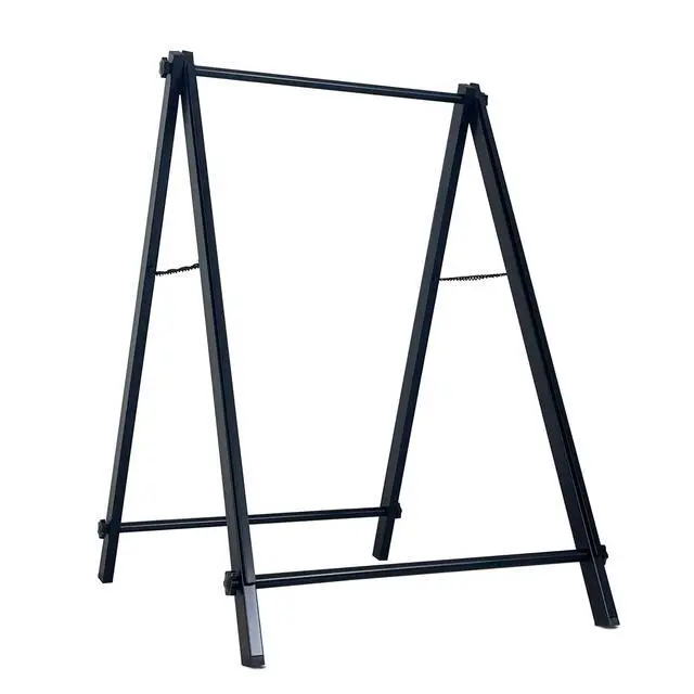 Alt view image 3 of 7 - 24x36" Premium Heavy-Duty A-Frame Sign Stand Holds 2 Insert Boards + 1 Hanging Sign | Weatherproof Sidewalk Sign Holder for Business, Real Estate, Restaurants & Events (STAND ONLY) (3)