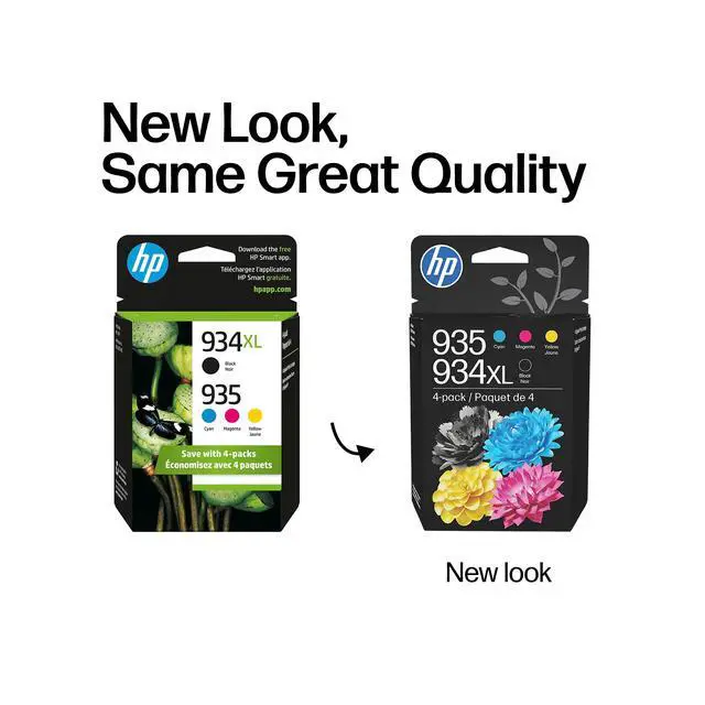 Alt view image 3 of 7 - Original 935 Cyan, Magenta, Yellow / 934XL Black Ink Cartridges (4-Pack) | Works OfficeJet 6810; OfficeJet Pro 6230, 6830 Series | N9H66FN