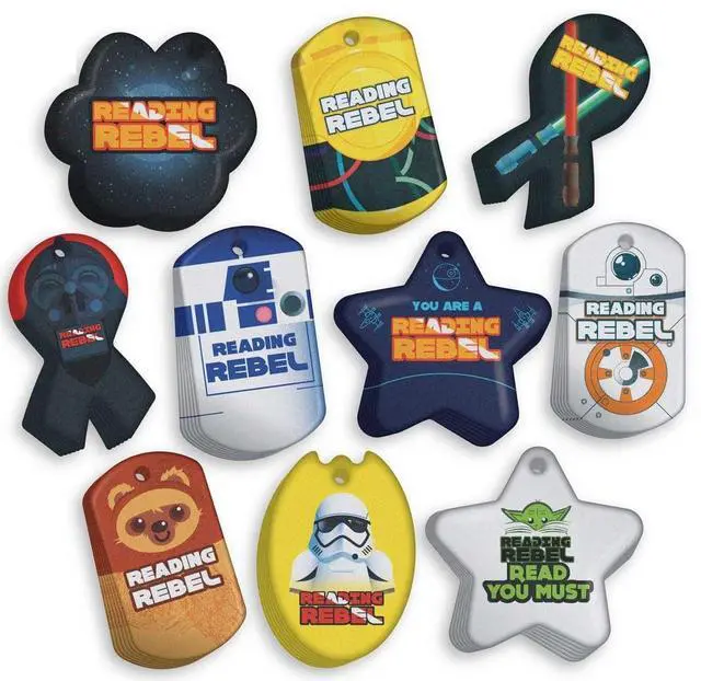 Main image of Reading Rebel Brag Tag Value Pack: Wearable Incentives Young Readers 500 Tags (50 Tags for Each Design)