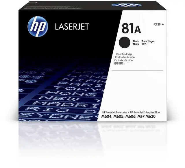 Main image of 81A Black Toner Cartridge | Works LaserJet Enterprise M604, M605, M606 Series LaserJet Enterprise MFP M630 Series | CF281A
