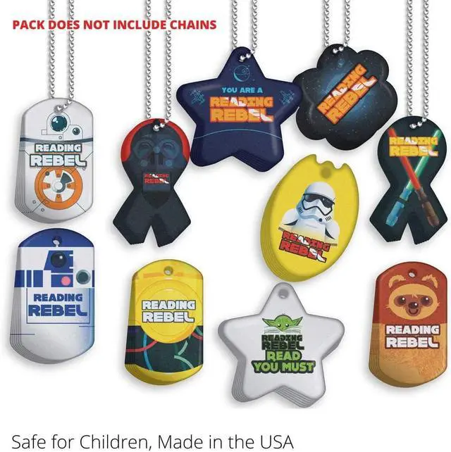 Alt view image 5 of 7 - Reading Rebel Brag Tag Value Pack: Wearable Incentives Young Readers 500 Tags (50 Tags for Each Design)