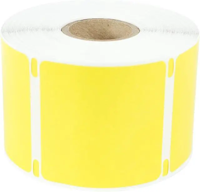 Alt view image 3 of 5 - 2" x 2" Premium Peel Adhesive - Yellow Direct Thermal Food Safety Labels - 500 Labels/Roll LB-0904 (12 Rolls, 1, Count)