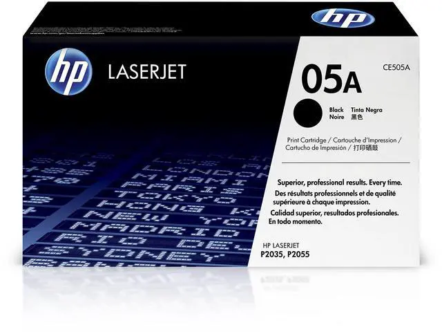 Main image of 05A Black Toner Cartridge | Works LaserJet P2035, P2055 Series | CE505A