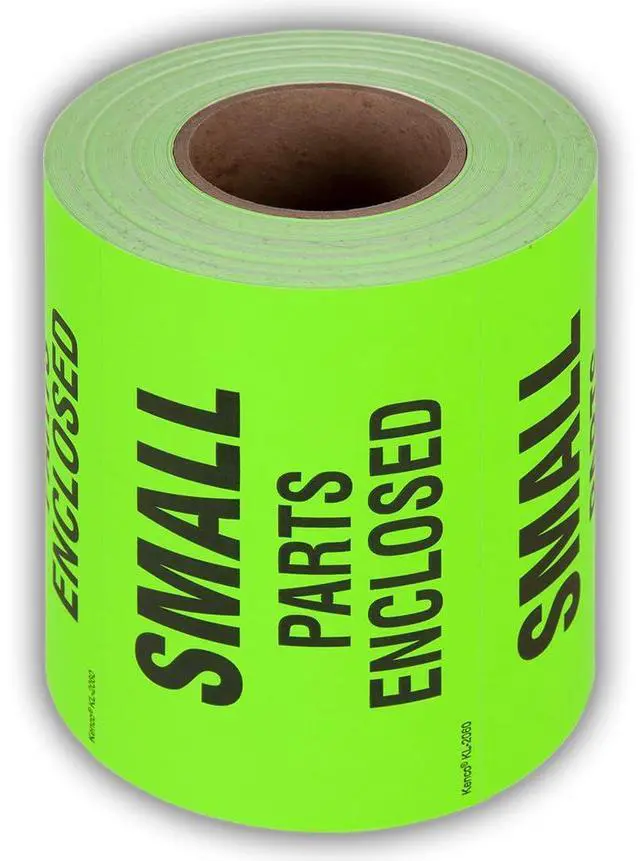 Main image of 3" X 5" Small Parts Enclosed Shipping Label Stickers for Shipping and Packing - 500 Adhesive Labels Per Roll (10 Pack)