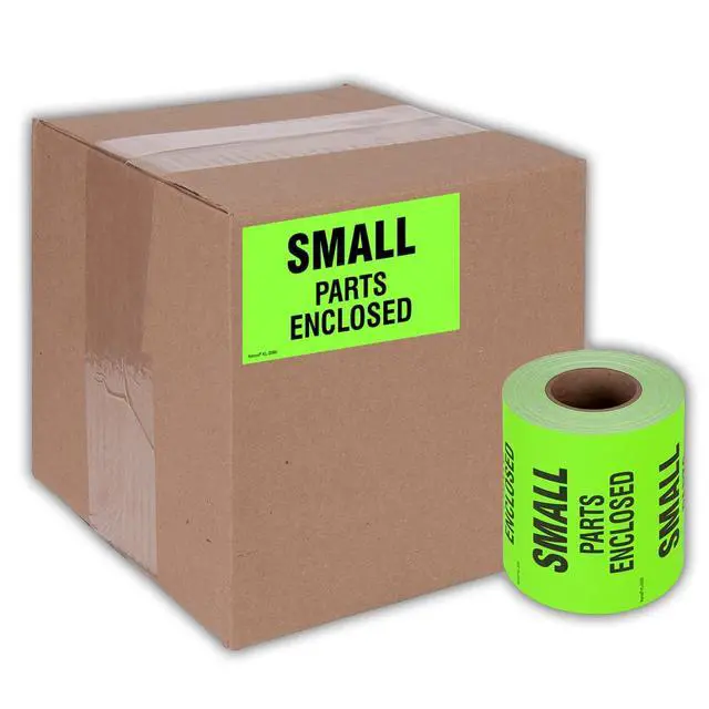 Alt view image 5 of 5 - 3" X 5" Small Parts Enclosed Shipping Label Stickers for Shipping and Packing - 500 Adhesive Labels Per Roll (10 Pack)