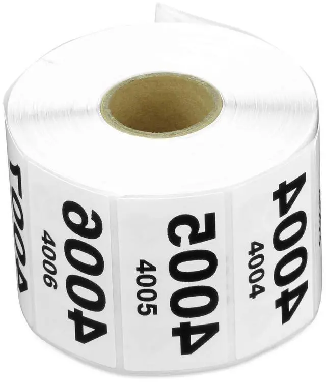 Main image of Reverse Consecutive Numbers Labels (0001-5000), 2 x 1 inch, 1 Roll | For QC, Inventory, Marking, Counting, Live Sales, Sticker Labels