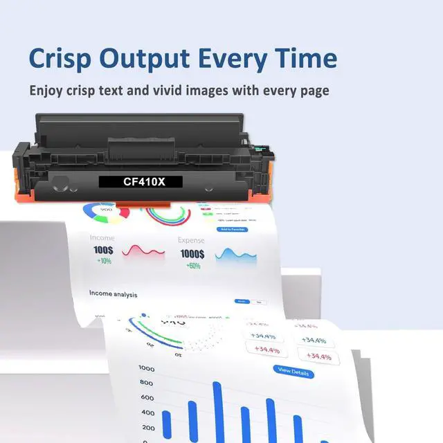 Alt view image 6 of 6 - 410X Toner Cartridges Compatible for HP 410X 410A CF410X with Chip 4-Pack | Compatible for HP410X 410A CF410X Color LaserJet Pro MFP M477FDN M477FDW M452DW M452NW M377DW MFPM377DW Printer