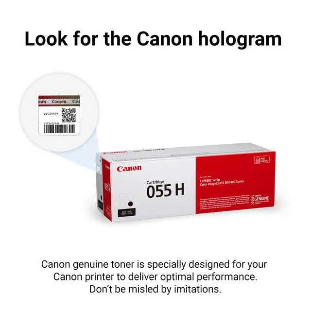 Alt view image 5 of 6 - Genuine 055 Black Toner Cartridge High Capacity Compatible with LBP664Cdw, MF741Cdw, MF743Cdw, MF745Cdw, MF746Cdw