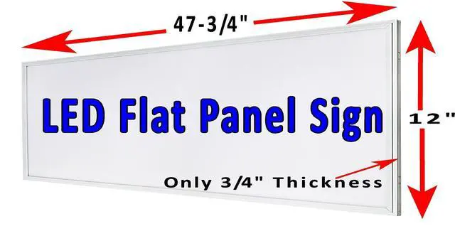 Alt view image 2 of 6 - Tattoo LED Light box window sign vertical blue 48"x12"