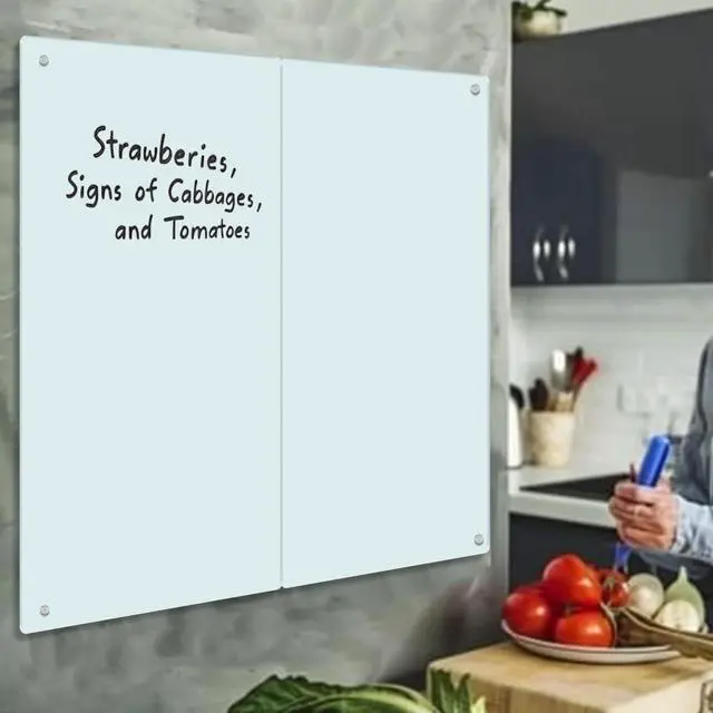 Alt view image 7 of 7 - Glass Whiteboard - Glass Dry Erase Board 36" x 24" Magnetic White Board Glass Writing Board White Boards for Walls Wall Office Home