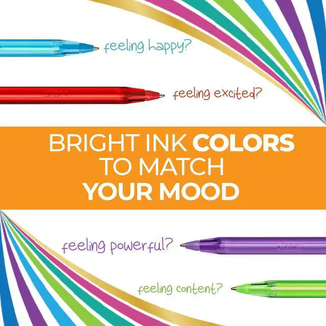 Alt view image 7 of 7 - Color Cues Pen Set, Assorted Colors, Fun Color Pens for School Supplies, Includes Cristal Xtra Smooth Ballpoint Pens (Pack of 540)