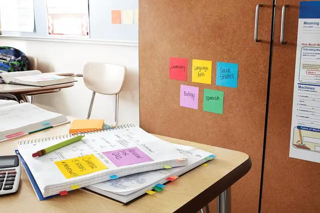 Alt view image 2 of 7 - Super Sticky Notes, 24 Sticky Note Pads, 3 x 3 in., School Supplies and Office Products, Ideal for Textbooks, Notebooks, Walls and Vertical Surfaces, Playful Primaries Collection (Pack of 8)