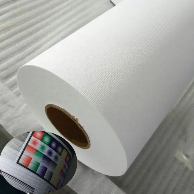 Main image of Heavy-Duty Printable Polyester Fabric Banner 60"x40ft. Roll Curl-Free and PVC-Free Large Format Printing Fabric Materials