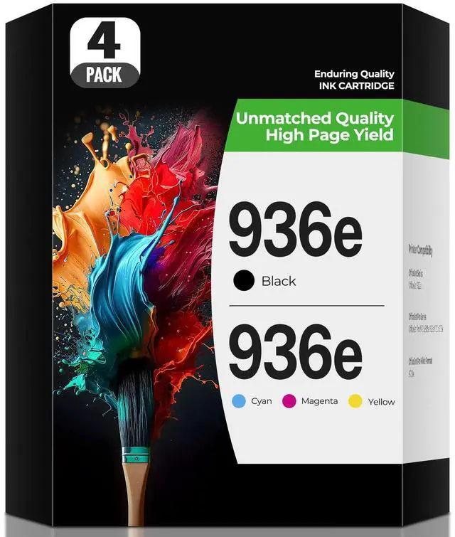 Main image of 936XL 936 Ink Cartridges OfficeJet Pro 9125e 9135e 9730e 9125 9135 9720 9730 e Ink Compatible with Hp 936e 936 Ink OfficeJet Pro 9135e 9125e 9730e 9125 9135 9730 9720 9110 9130 9120 Printers (4 Pack)