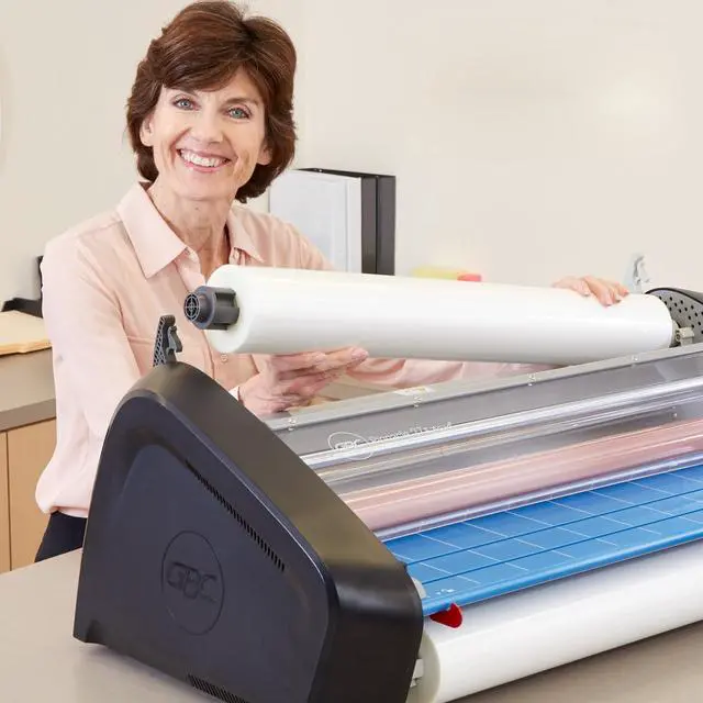 Alt view image 6 of 6 - Laminating Film, Rolls, Pinnacle 27 EZLoad, NAP I, 1.5 mil, 25" x 500', Blue Caps, 2 Pack (3748201EZ)