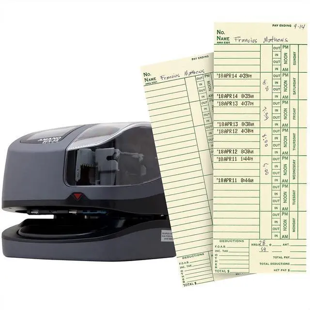Alt view image 2 of 6 - TCX-35 Time Clock for Employees, Electronic Punch Clock for Small Business, Made in USA (Individual Unit)