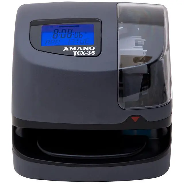 Alt view image 3 of 6 - TCX-35 Time Clock for Employees, Electronic Punch Clock for Small Business, Made in USA (Individual Unit)