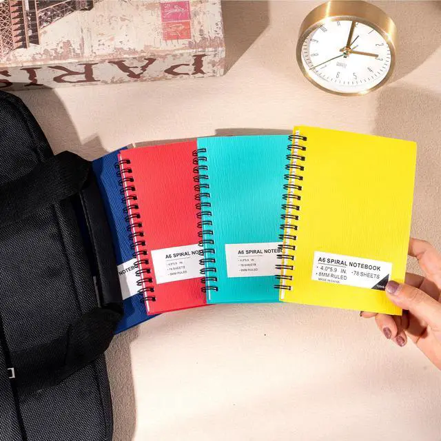 Alt view image 3 of 7 - Small Spiral Notebooks 4x6,Wide Ruled Mini Journal,60 pack | 4 Color 234 Sheets/468 Pages, Small Pocket Notebooks for School Work Notes, ideal for journals, meeting notes, travel