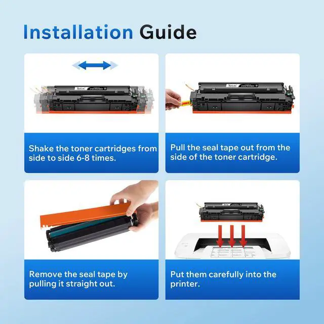 Alt view image 6 of 6 - Compatible for HP 218X Work for HP 3301fdw 3301cdw 3301sdw 3201dw 4 Pack | Compatible for HP 218X toner cartridges 4 pack work for HP color laserjet pro mfp 3301sdw 3301fdw 3301cdw 3201dw 218X HP218X