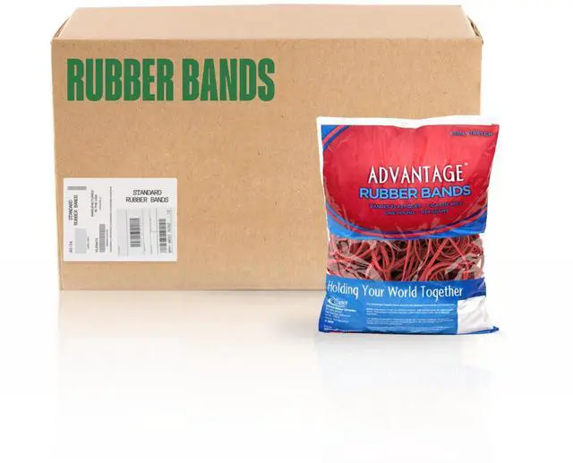 Main image of Advantage Rubber Bands, Size #117B (7" x 1/8"), 25 lb. Case (Contains 25-1 lb. Bags), Red (97404CS)