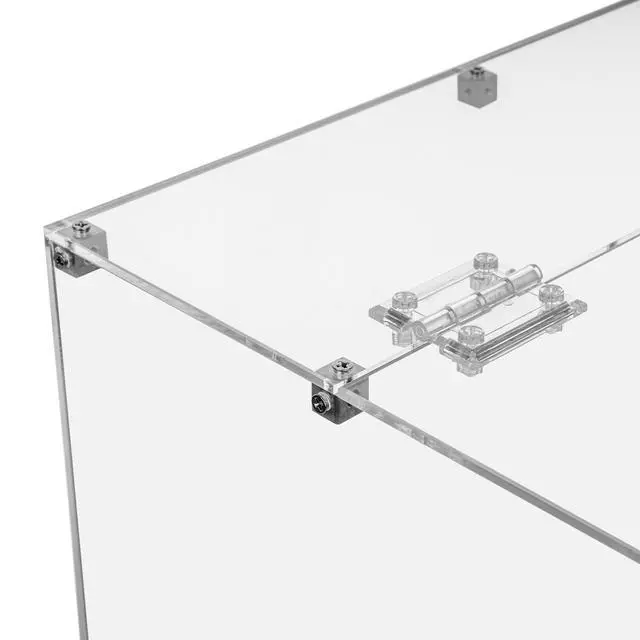 Alt view image 7 of 7 - Acrylic Raffle Ticket Box with Stand, Suggestion Donation Box Ballot Boxes with Lock and Key & Wheels for Office Charity Church Collection (Clear-Bar Hole)