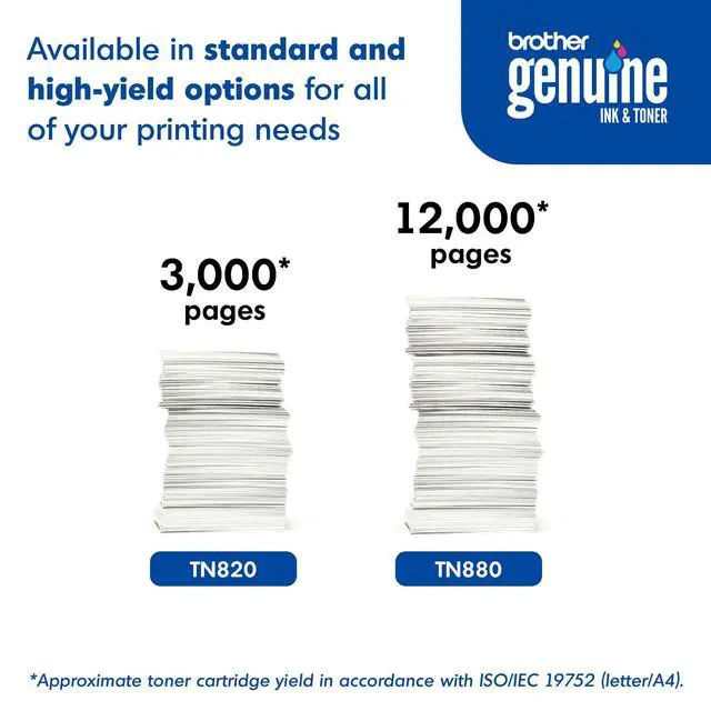 Alt view image 6 of 7 - Genuine Super High Yield Toner Cartridge, TN880, Replacement Black Toner, Page Yield Up To 12,000 Pages, Amazon Dash Replenishment Cartridge