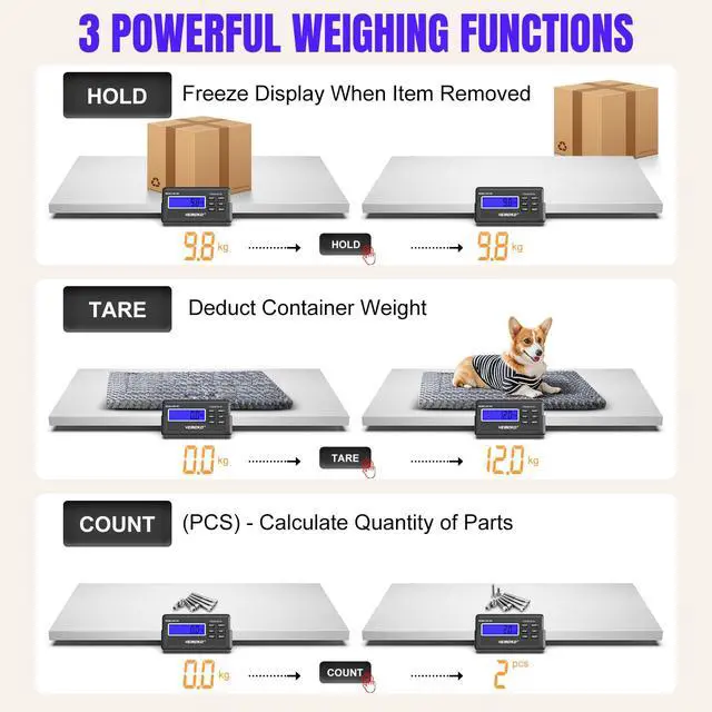 Alt view image 5 of 7 - Precision Livestock Scale,1100lb×0.2lb Accurate Animal Weight Scale | 40.7x20.9 Inch Smooth Stainless Steel Platform with Bonus Non-Slip Mat for Large Dog & Livestock(Silver - Smooth)