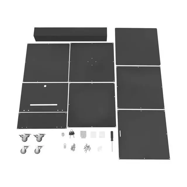 Alt view image 7 of 7 - Suggestion Box with Stand 39" H Donation Boxes Movable Suggestion Box with Bar Slot & 2 Lock Floor Standing Ballot Boxes for Voting, Charity Donation, Election, Church
