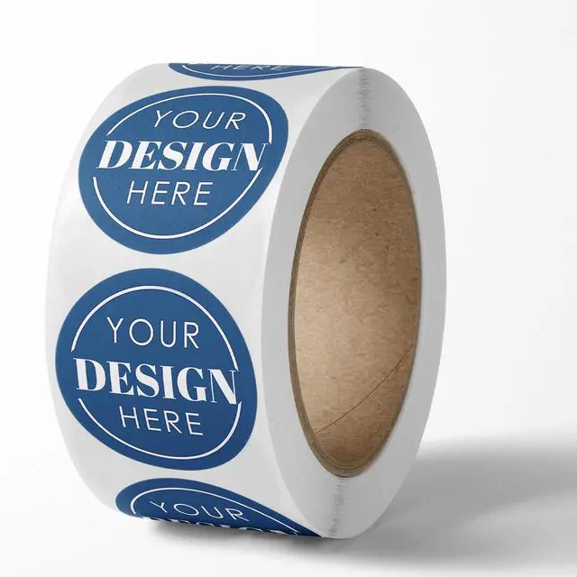 Main image of 500+ Custom Round/Square/Rectangle Roll Labels for Business Logo. Personalize Your Own Business Stickers. Multi Shapes and Sizes. (Rectangle)