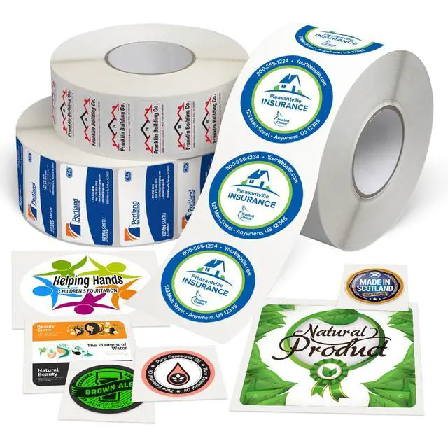 Alt view image 5 of 7 - 500+ Custom Round/Square/Rectangle Roll Labels for Business Logo. Personalize Your Own Business Stickers. Multi Shapes and Sizes. (Rectangle)