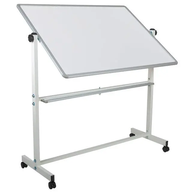 Alt view image 7 of 7 - HERCULES Series 53"W x 62.5"H Double-Sided Mobile White Board with Pen Tray