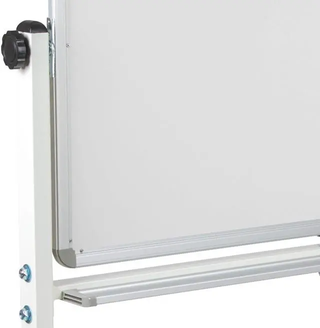 Alt view image 7 of 7 - 45.25" W x 54.75" H Double-Sided Mobile White Board with Pen Tray