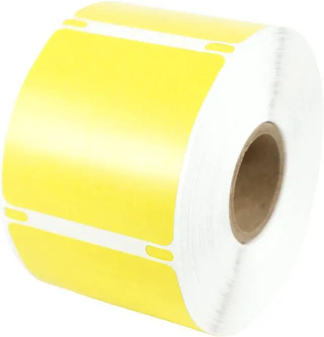 Alt view image 4 of 5 - 2" x 2" Premium Peel Adhesive - Yellow Direct Thermal Food Safety Labels - 500 Labels/Roll LB-0904 (12 Rolls, 1, Count)