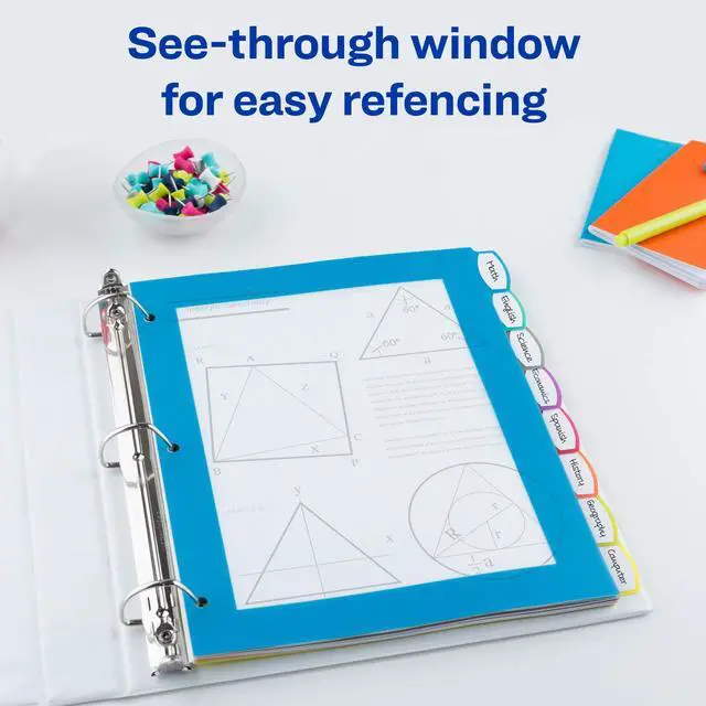 Alt view image 4 of 7 - Ultralast Big Tab Plastic Dividers for 3 Ring Binders, 8-Tab Sets, Multicolor with White Labels, 24 Sets, 192 Divider Tabs (24901)