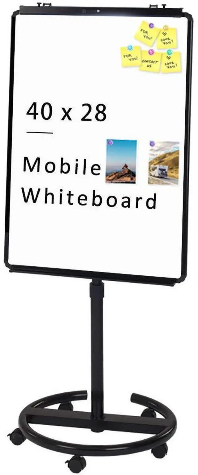 Main image of ECO Magnetic Mobile Whiteboard/Flipchart Easel, Black, 28 X 40 Inches