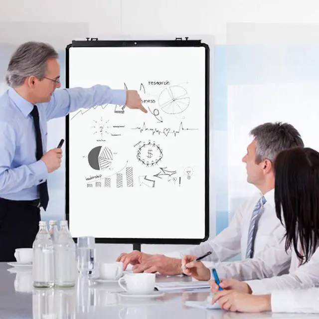 Alt view image 5 of 6 - ECO Magnetic Mobile Whiteboard/Flipchart Easel, Black, 28 X 40 Inches