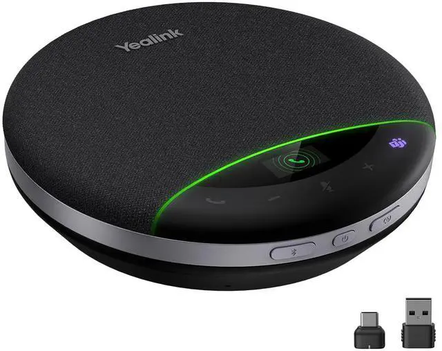 Main image of Bluetooth Speakerphone SP96 with Dongle Support Daisy-Chain 26H Talk Time Teams Certified 65mm Conference Speaker and 6 Microphones Array LCD Screen Smart AI Noise-Canceling
