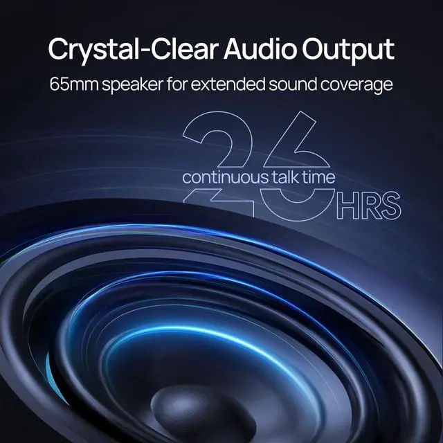 Alt view image 3 of 7 - Bluetooth Speakerphone SP96 Support Daisy-Chain 26H Talk Time Teams Certified 65mm Conference Speaker and 6 Microphones Smart AI Noise-Canceling 5m Voice Pickup Radius 1.2m USB C/A 400g