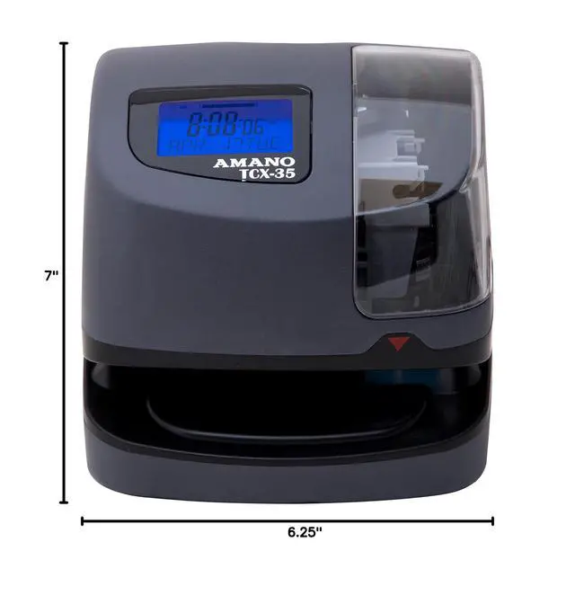 Alt view image 6 of 6 - TCX-35 Time Clock for Employees, Electronic Punch Clock for Small Business, Made in USA (Individual Unit)